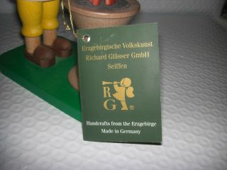 Vintage German Erzgebirge Wood Smoker Incense Burner BBQ Man 8