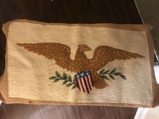Vintage Eagle Completed Needlepoint Great Seal Of The United States Olive Branch 8