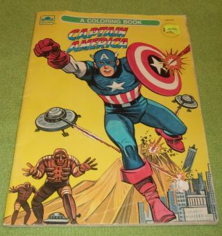 Vintage Captain America Coloring Book Golden Batroc The Leaper Marvel Comics