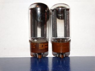 2 X 5r4gyb Rca Tubes Black Plates Strong Matched Pair (4 Pair Available)