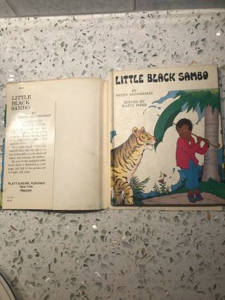 Vintage 1972 Little Black Sambo Bannerman Dust Jacket illustrated by Eulalie 2