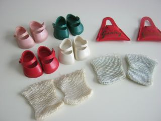 Vintage Vogue Ginny doll Hangers,  shoes,  Handbags and socks 2