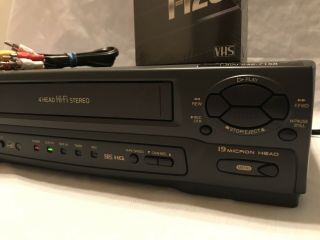 SYMPHONIC VR - 701 VCR VHS Video Cassette Recorder Player 4Head,  AV CABLE,  TAPE 4