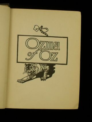 OZMA OF OZ,  L.  Frank Baum,  Chicago,  Reilly & Lee,  1907 Popular Edition 1931 - 1935 4