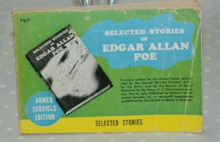 Vintage Armed Services Edition - 767 - Selected Stories Of Edgar Allan Poe 1940s