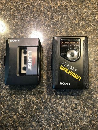 Vintage Sony Walkman Cassette Tape Player Wm - 2011 & Wm - K1
