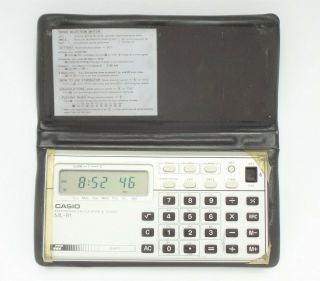 Vintage Casio ml - 81 melody electronic calculator and dual alarm clock JPN 2