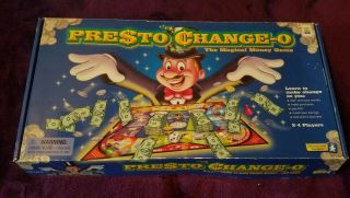 Vintage Presto Change - O Magical Money Board Game 2000 Educational Money Complete