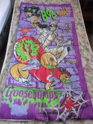 Vintage Goosebumps Sleeping Bag Skateboarding Mummy R.  L.  Stine 90s Horror