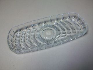 Vintage Clear Glass Butter Dish Replacement Insert 6 " Long