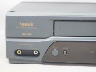 SYMPHONIC SL2840 VCR VHS Player/Recorder Great 4