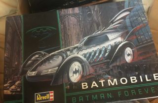 Vintage 1995 Revell Batman Forever Batmobile Model Kit 1/25 6720 Open Box