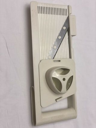 Vtg Leifheit Mandolin Slicer Design Slany White / Stainless Steel Blade