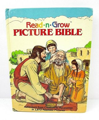 Vtg Read - N - Grow Picture Bible Creation To Revelation 1984 9a