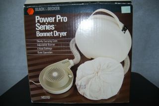 Vintage Black & Decker Power Pro Series Lady Bonnet Portable Hair Dryer