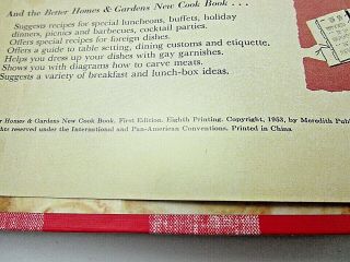 Vintage Better Homes and Gardens Cookbook 1953 5 - Ring Binder 8th Printing B12 4