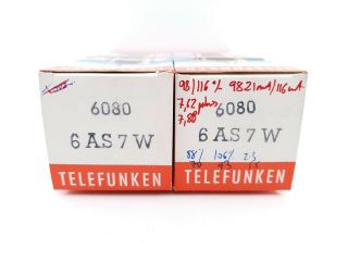 1 X 6080 / 6as7 W Telefunken.  Nos/nib Tube.  C42 En - Air