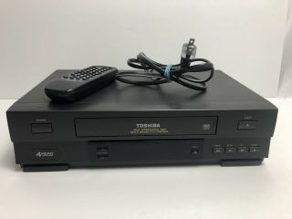 Fully Toshiba Model W - 403 Vcr Vhs Tape Player With Remote Control