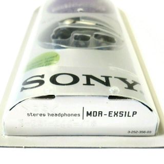SONY MDR - EX51LP WALKMAN STEREO HEADPHONES 9mm Bud Style BLACK NIB/NOS/NEW 2003 3