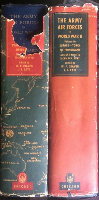 The Army Air Force In WWII,  Vols I & II,  1948 2