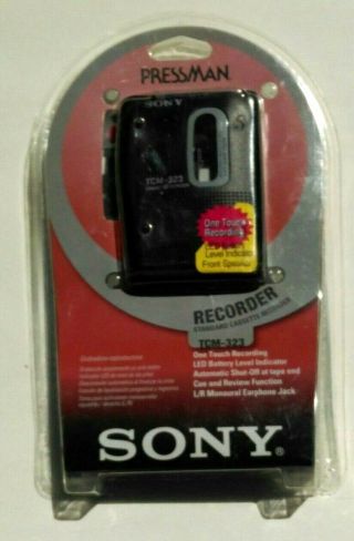 Sony Pressman Tcm - 323 Cassette Tape Recorder In
