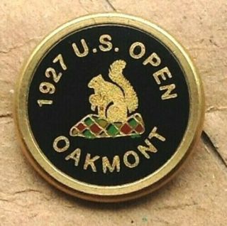 1927 Us Open Brass Stem Vintage Golf Ball Marker Oakmont Country Club Gold Foil