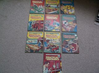 Ten 1953 Practical Mechanics Magazines