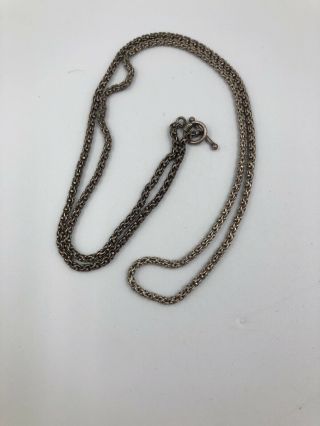 Sterling Silver Vintage 925 Italy Unique Link Long Chain Necklace 608 5