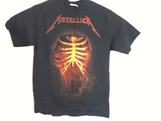 Metallica Hanes Heavyweight Vintage Vtg Rib Cage Tee Shirt Cotton Sz M 38/40