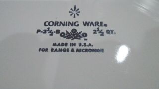SET of 2 VINTAGE CORNING WARE CORNFLOWER CASSEROLES W/LIDS P - 1.  5 - B & P - 2.  5 - B EUC 7
