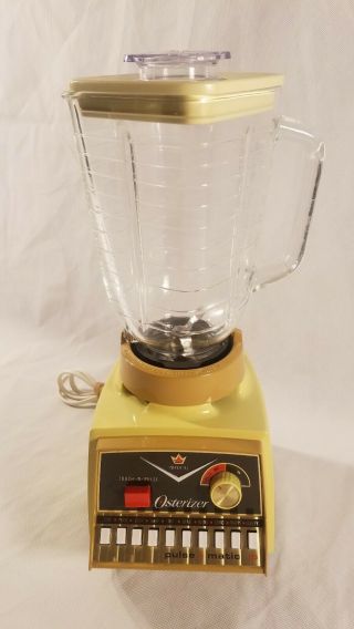 Vintage Oster Imperial Pulse - Matic 10 Model 854 - 04l Blender With 5 Cup Glass Jar