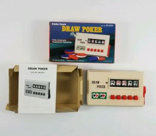 Draw Poker Radio Shack Handheld Electronic Game Vintage 1980s 60 - 2351