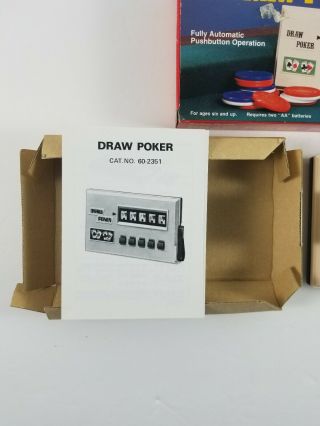 Draw Poker Radio Shack Handheld Electronic Game Vintage 1980s 60 - 2351 2