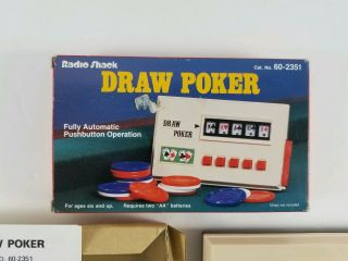 Draw Poker Radio Shack Handheld Electronic Game Vintage 1980s 60 - 2351 4