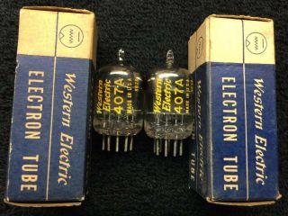 2 Nos Nib Matched Western Electric 435a Audio Tubes Usa
