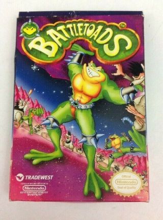Vtg Collectible Nes Nintendo Battletoads Box Only - No Game