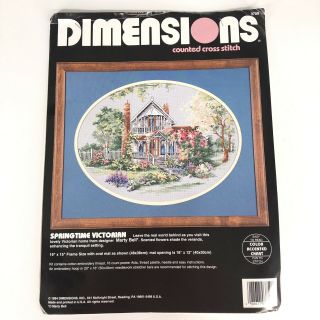 1994 Dimensions Springtime Victorian Counted Cross Stitch Kit Marty Bell VTG 7