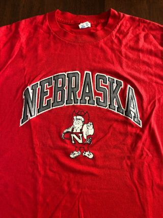Vtg Nebraska Cornhuskers T Shirt 80’s Champion 50/50 Usa Single Stitch College