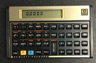 Vintage Hp 12c Financial Calculator Gold