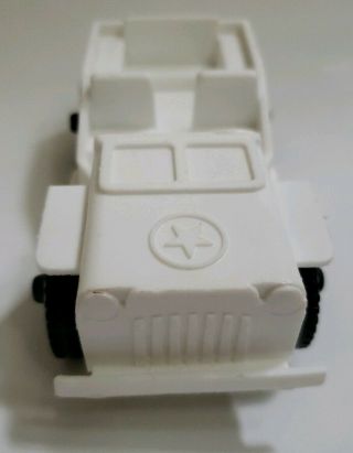 Vintage Tim - Mee Toys White Plastic JEEP,  Aurora Illinois Made In The U.  S.  A. 2