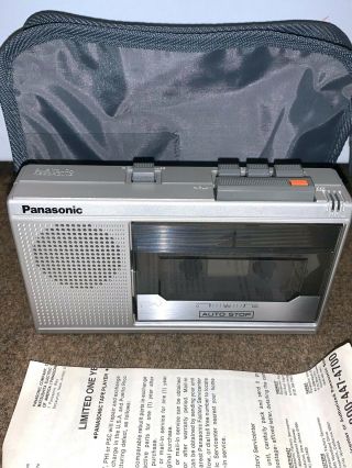 Vintage Panasonic RQ - 341 Portable Cassette Recorder Player,  case 2