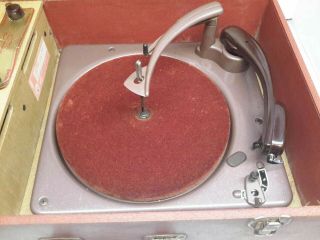 Vintage 1960 Symphonic Portable Suitcase Phonograph Record Player Model 759 2