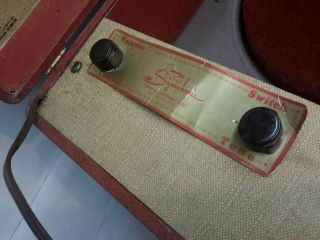 Vintage 1960 Symphonic Portable Suitcase Phonograph Record Player Model 759 5