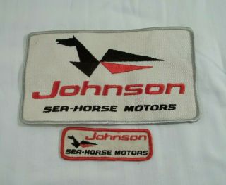 Vintage Johnson Outboard Sea Horse Motors Patch 8 3/4 " X 5 " With Extra