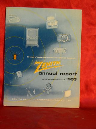 Zenith Full - Line Color Brochure - 1953 - Features Prototype Color Television