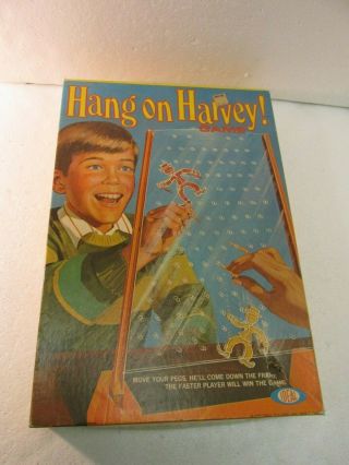 Vintage 1969 Ideal Hang On Harvey Game 2346 - 5 Gm1071