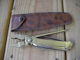 Vintage Multi - Tool Seaboard Knife,  France W Snap Pouch
