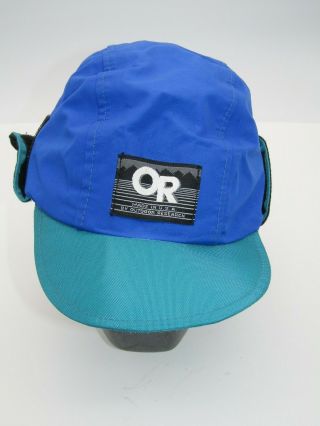 Or Outdoor Research Vtg Packable Hiking Paddling Rain Hat Gore Tex Usa L Blue