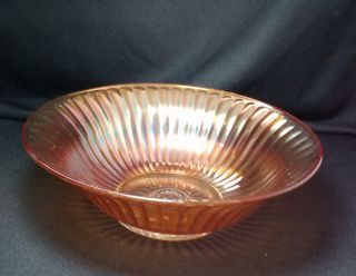 Vintage Marigold Carnival Glass Master Bowl and 4 Berry Sherbet Bowls Set 2