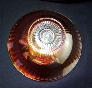 Vintage Marigold Carnival Glass Master Bowl and 4 Berry Sherbet Bowls Set 3